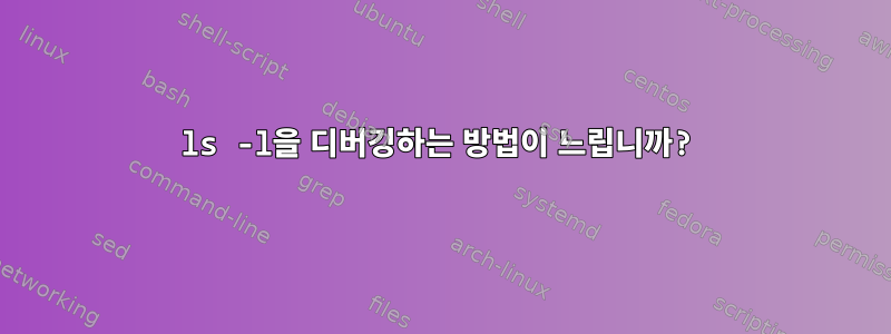 ls -l을 디버깅하는 방법이 느립니까?