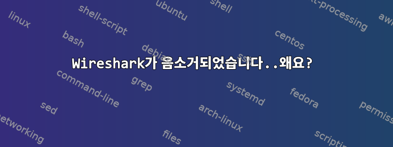 Wireshark가 음소거되었습니다..왜요?