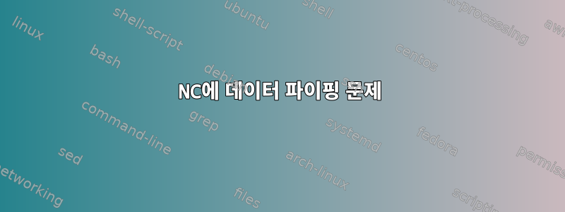 NC에 데이터 파이핑 문제