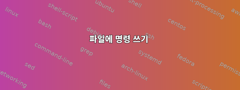 파일에 명령 쓰기