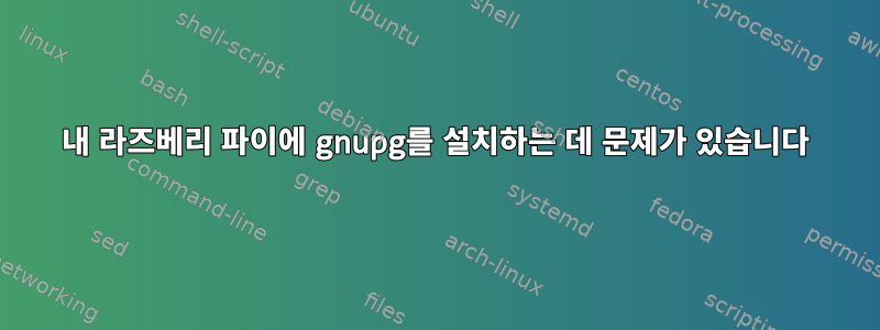 내 라즈베리 파이에 gnupg를 설치하는 데 문제가 있습니다