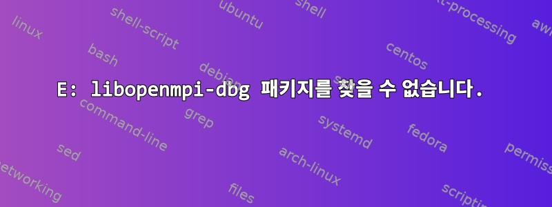 E: libopenmpi-dbg 패키지를 찾을 수 없습니다.