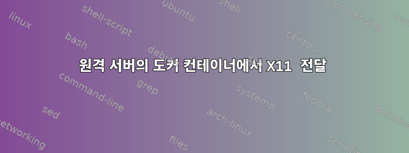 원격 서버의 도커 컨테이너에서 X11 전달