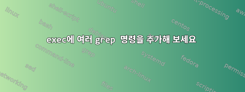 exec에 여러 grep 명령을 추가해 보세요