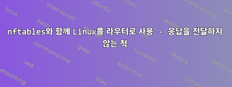 nftables와 함께 Linux를 라우터로 사용 - 응답을 전달하지 않는 척