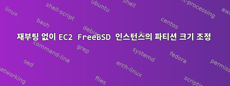 재부팅 없이 EC2 FreeBSD 인스턴스의 파티션 크기 조정