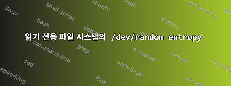 읽기 전용 파일 시스템의 /dev/random entropy