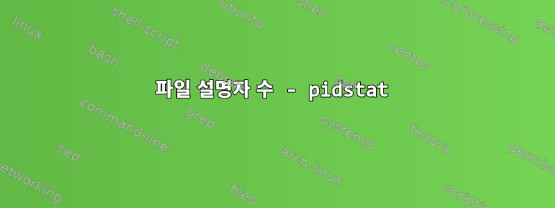 파일 설명자 수 - pidstat