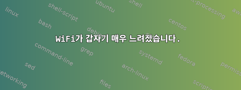 WiFi가 갑자기 매우 느려졌습니다.