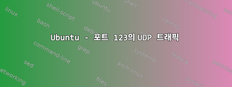 Ubuntu - 포트 123의 UDP 트래픽