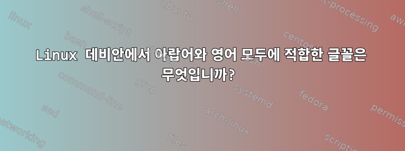 Linux 데비안에서 아랍어와 영어 모두에 적합한 글꼴은 무엇입니까?