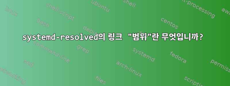 systemd-resolved의 링크 "범위"란 무엇입니까?