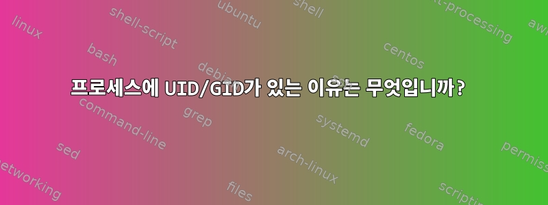 프로세스에 UID/GID가 있는 이유는 무엇입니까?