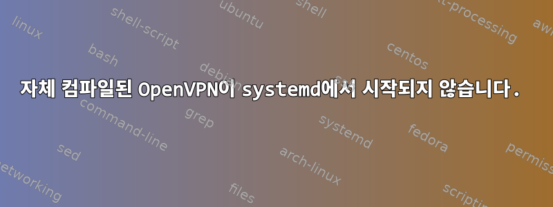 자체 컴파일된 OpenVPN이 systemd에서 시작되지 않습니다.