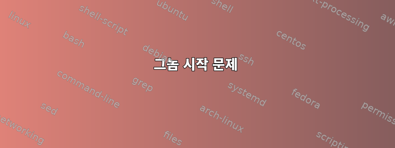 그놈 시작 문제