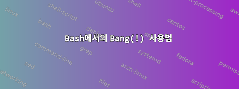 Bash에서의 Bang(!) 사용법