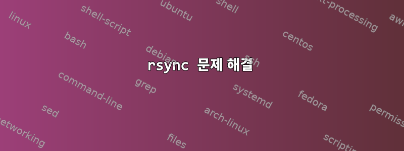 rsync 문제 해결