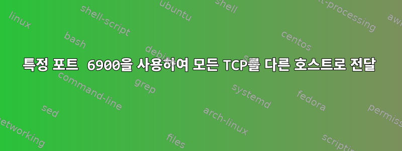 특정 포트 6900을 사용하여 모든 TCP를 다른 호스트로 전달