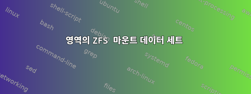 영역의 ZFS 마운트 데이터 세트