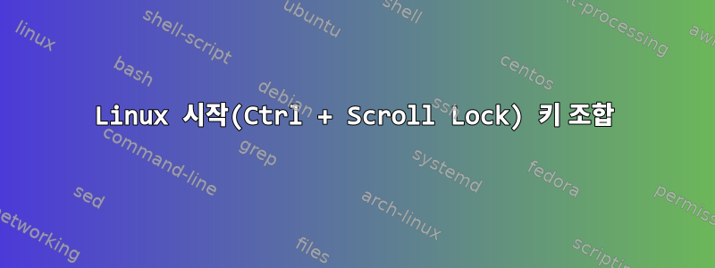 Linux 시작(Ctrl + Scroll Lock) 키 조합