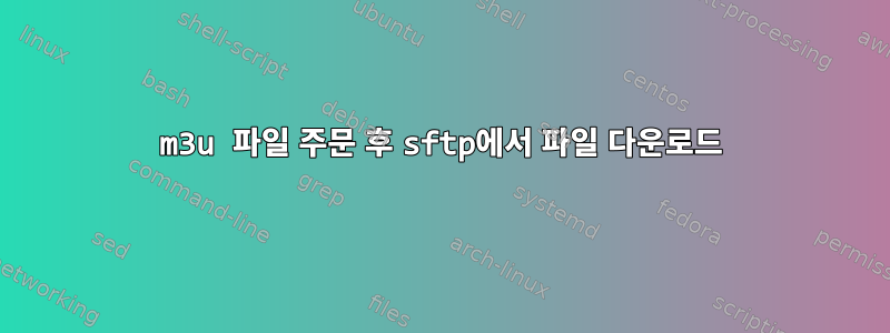 m3u 파일 주문 후 sftp에서 파일 다운로드