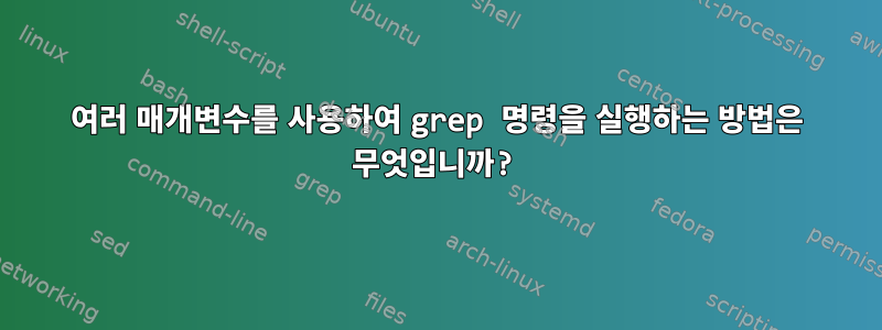 여러 매개변수를 사용하여 grep 명령을 실행하는 방법은 무엇입니까?