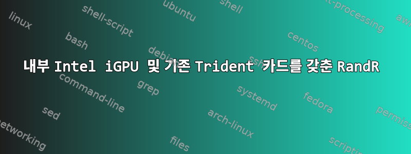 내부 Intel iGPU 및 기존 Trident 카드를 갖춘 RandR