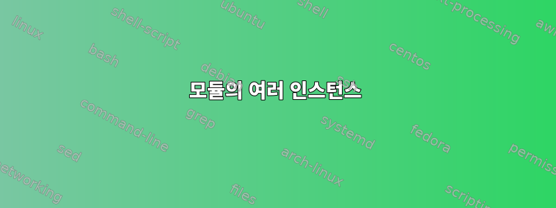 모듈의 여러 인스턴스