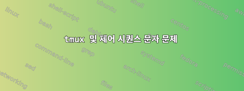 tmux 및 제어 시퀀스 문자 문제