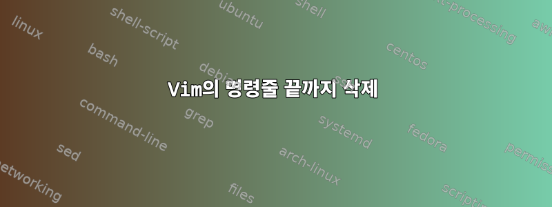 Vim의 명령줄 끝까지 삭제