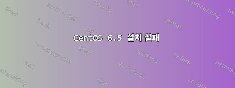 CentOS 6.5 설치 실패