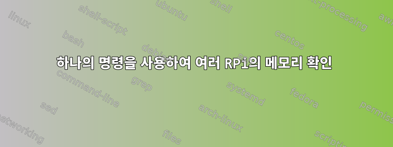 하나의 명령을 사용하여 여러 RPi의 메모리 확인