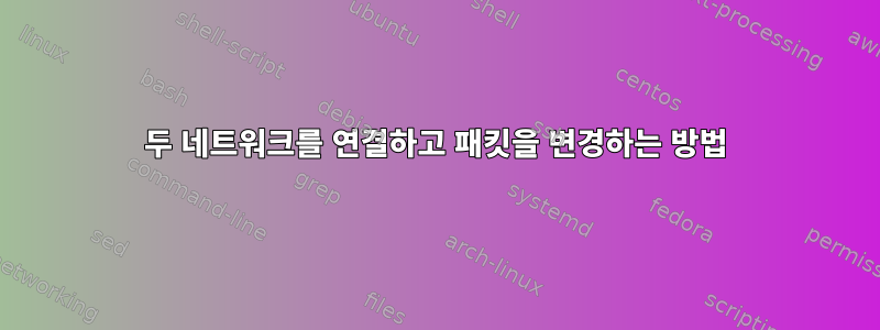 두 네트워크를 연결하고 패킷을 변경하는 방법