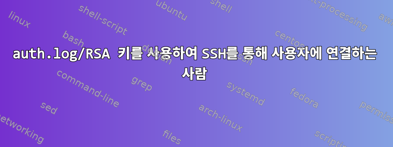 auth.log/RSA 키를 사용하여 SSH를 통해 사용자에 연결하는 사람