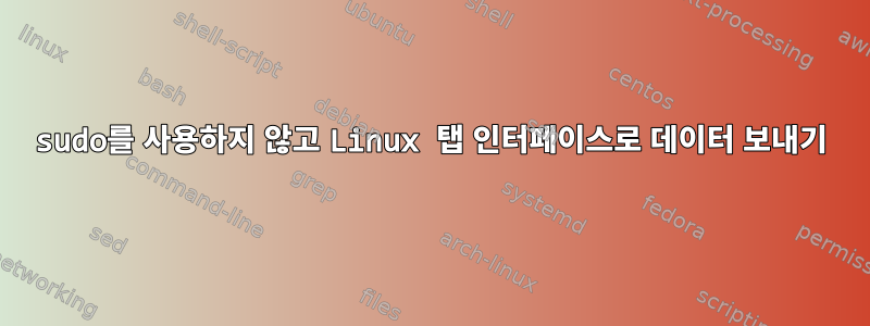 sudo를 사용하지 않고 Linux 탭 인터페이스로 데이터 보내기