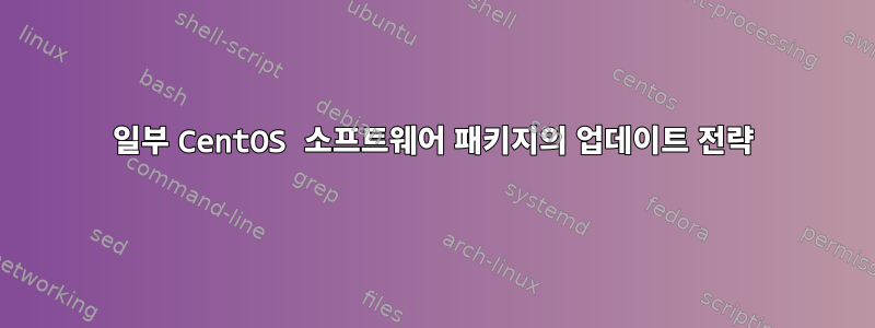 일부 CentOS 소프트웨어 패키지의 업데이트 전략