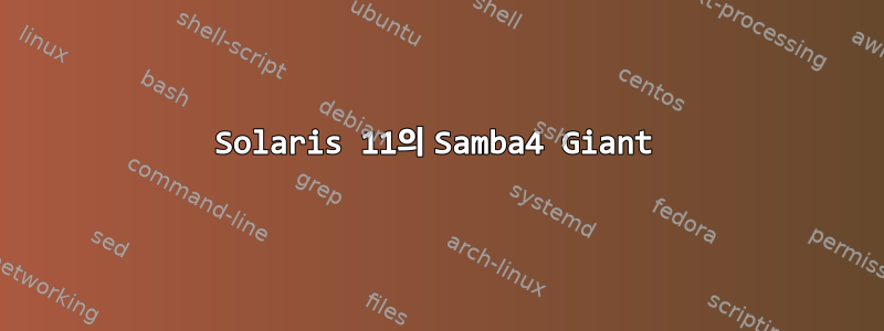 Solaris 11의 Samba4 Giant