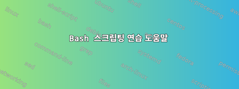 Bash 스크립팅 연습 도움말