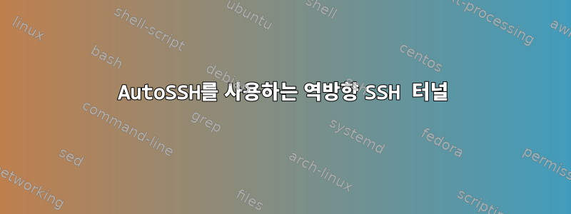 AutoSSH를 사용하는 역방향 SSH 터널