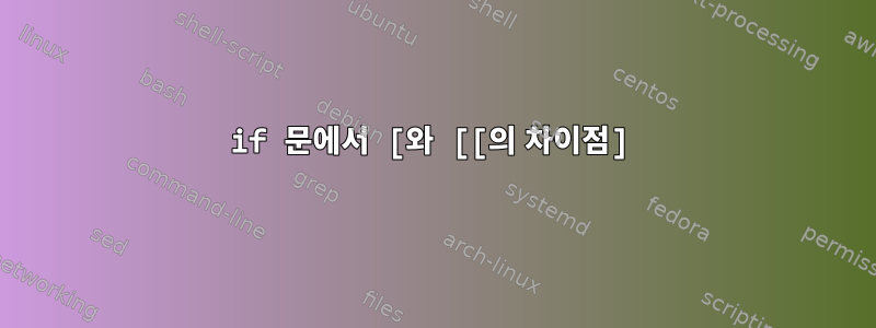 if 문에서 [와 [[의 차이점]