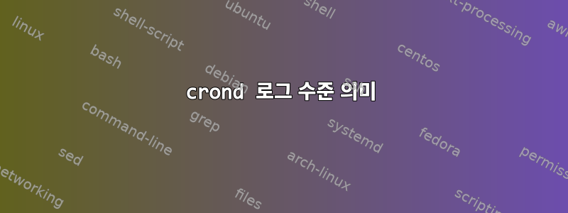 crond 로그 수준 의미