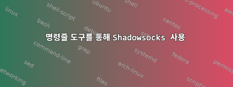 명령줄 도구를 통해 Shadowsocks 사용