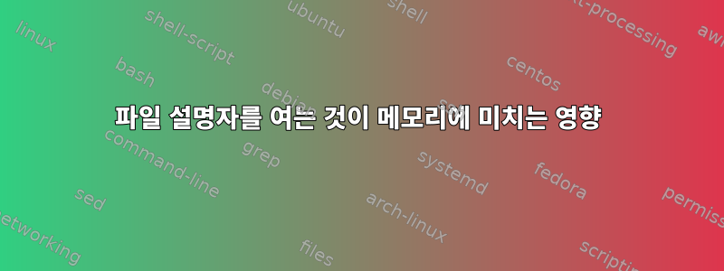 파일 설명자를 여는 것이 메모리에 미치는 영향