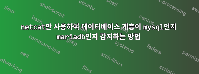 netcat만 사용하여 데이터베이스 계층이 mysql인지 mariadb인지 감지하는 방법