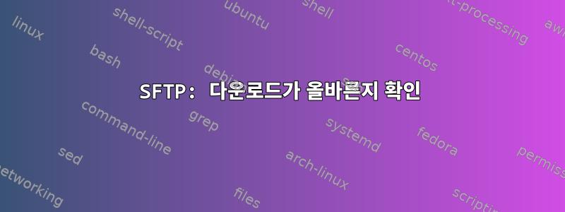 SFTP: 다운로드가 올바른지 확인