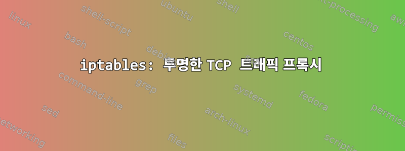 iptables: 투명한 TCP 트래픽 프록시