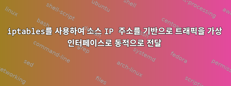 iptables를 사용하여 소스 IP 주소를 기반으로 트래픽을 가상 인터페이스로 동적으로 전달