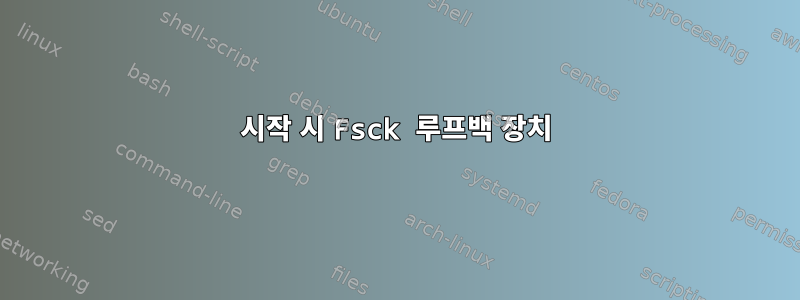 시작 시 Fsck 루프백 장치