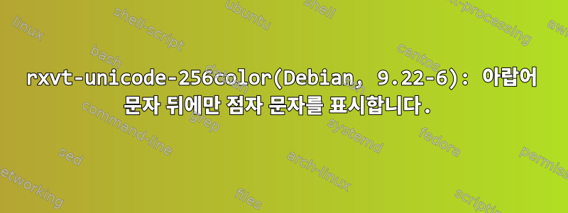 rxvt-unicode-256color(Debian, 9.22-6): 아랍어 문자 뒤에만 점자 문자를 표시합니다.