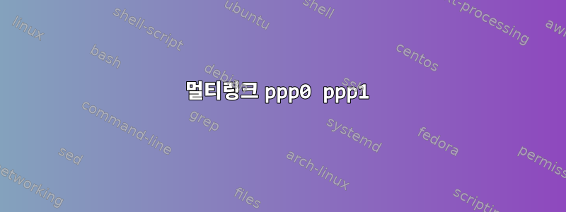 멀티링크 ppp0 ppp1